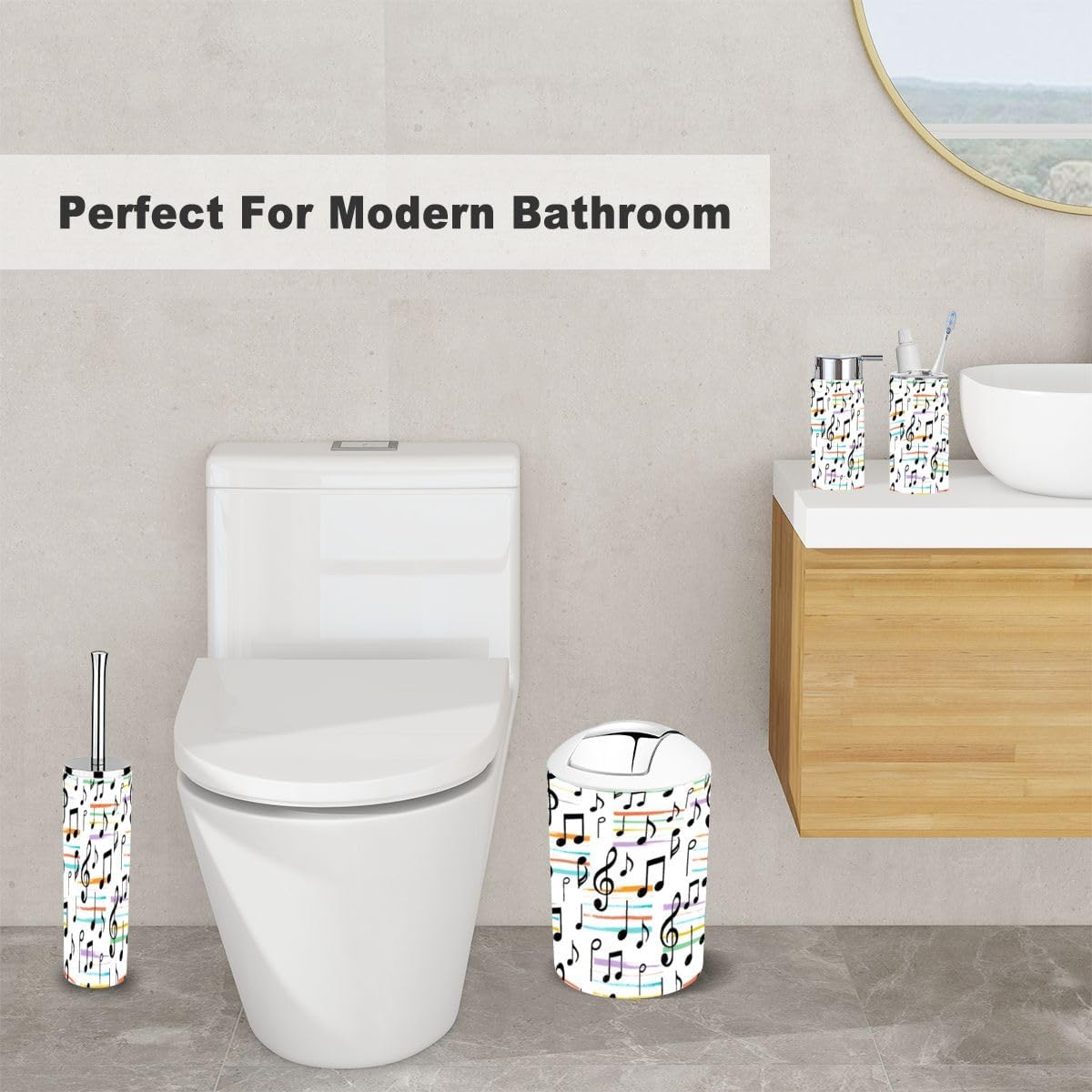 Bathroom Accessory Set for Clutter-Free Counter