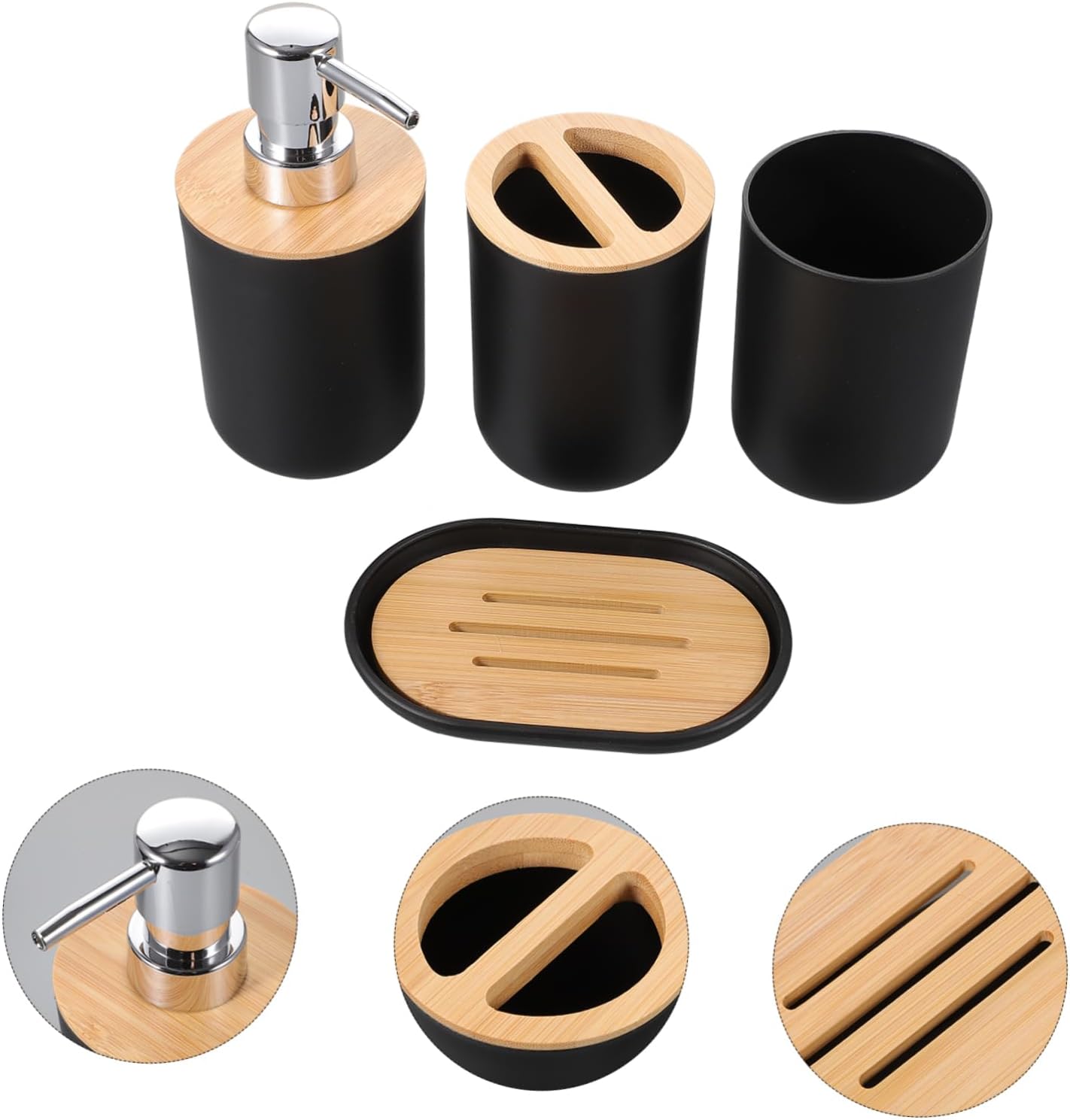 PRETTYZOOM Bathroom Accessories Set
