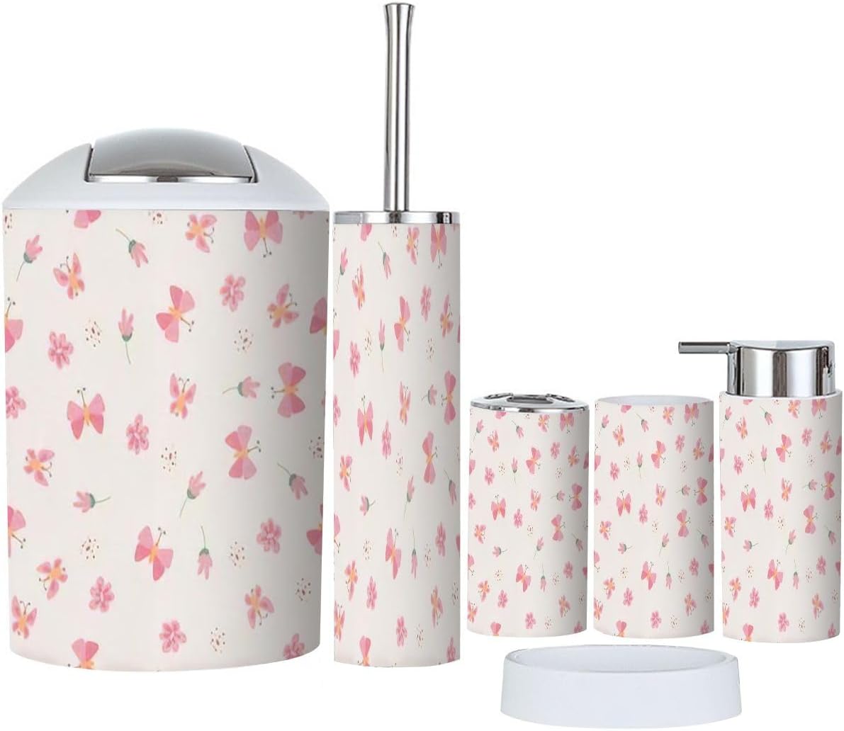 Stylish 6-Piece Kids Bathroom Accessor Set Durable and Practical