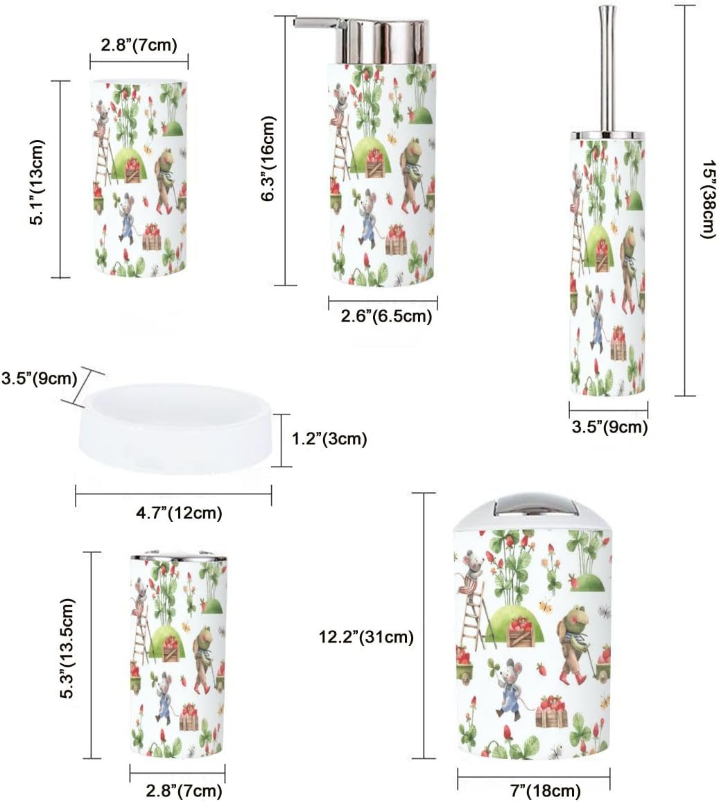 Bathroom Accessory Set by XNGJEMVWXO Cute Little Animals Deployment Tool Kit