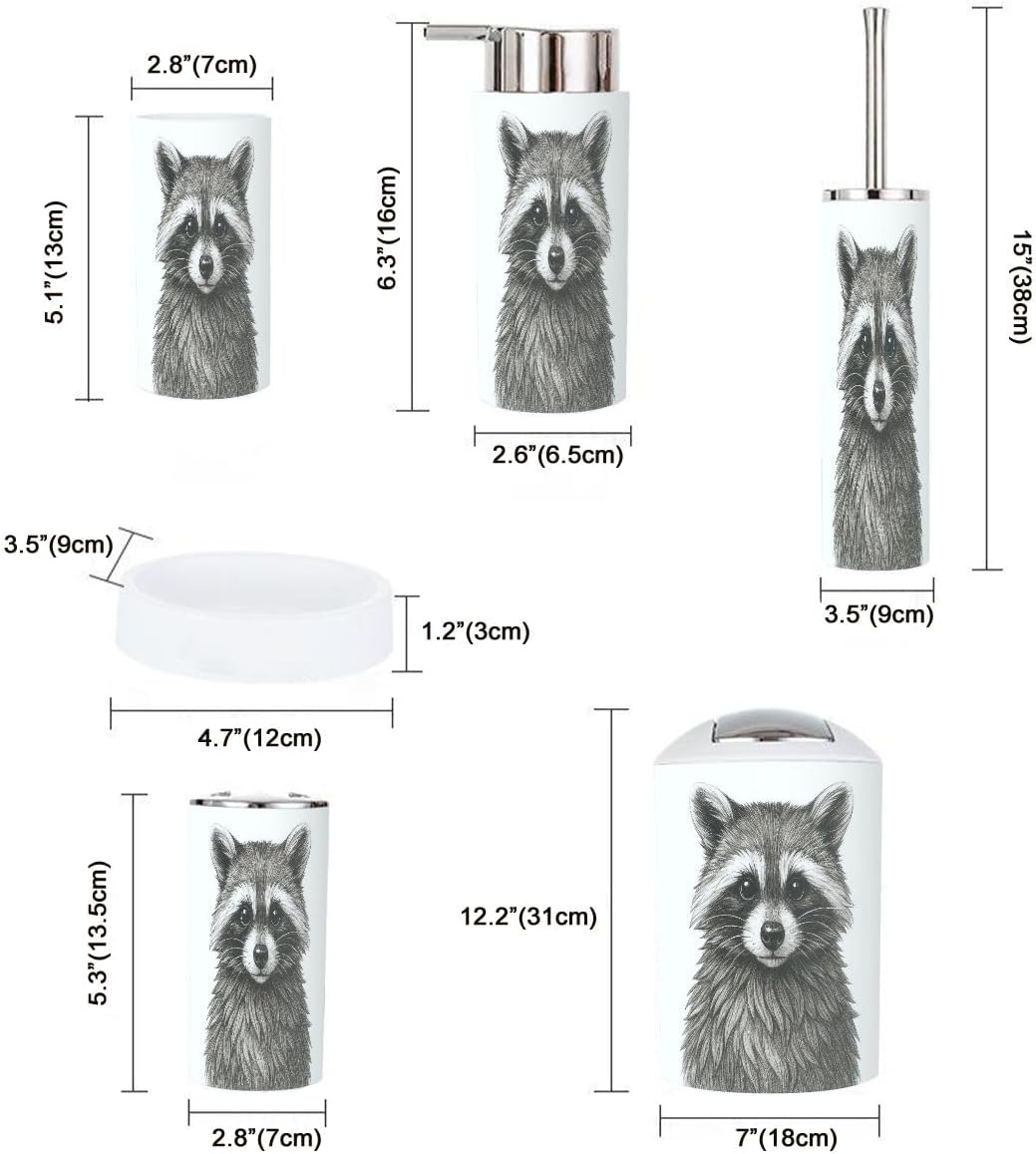 6-Piece BohoLogin Bathroom Accessory Set