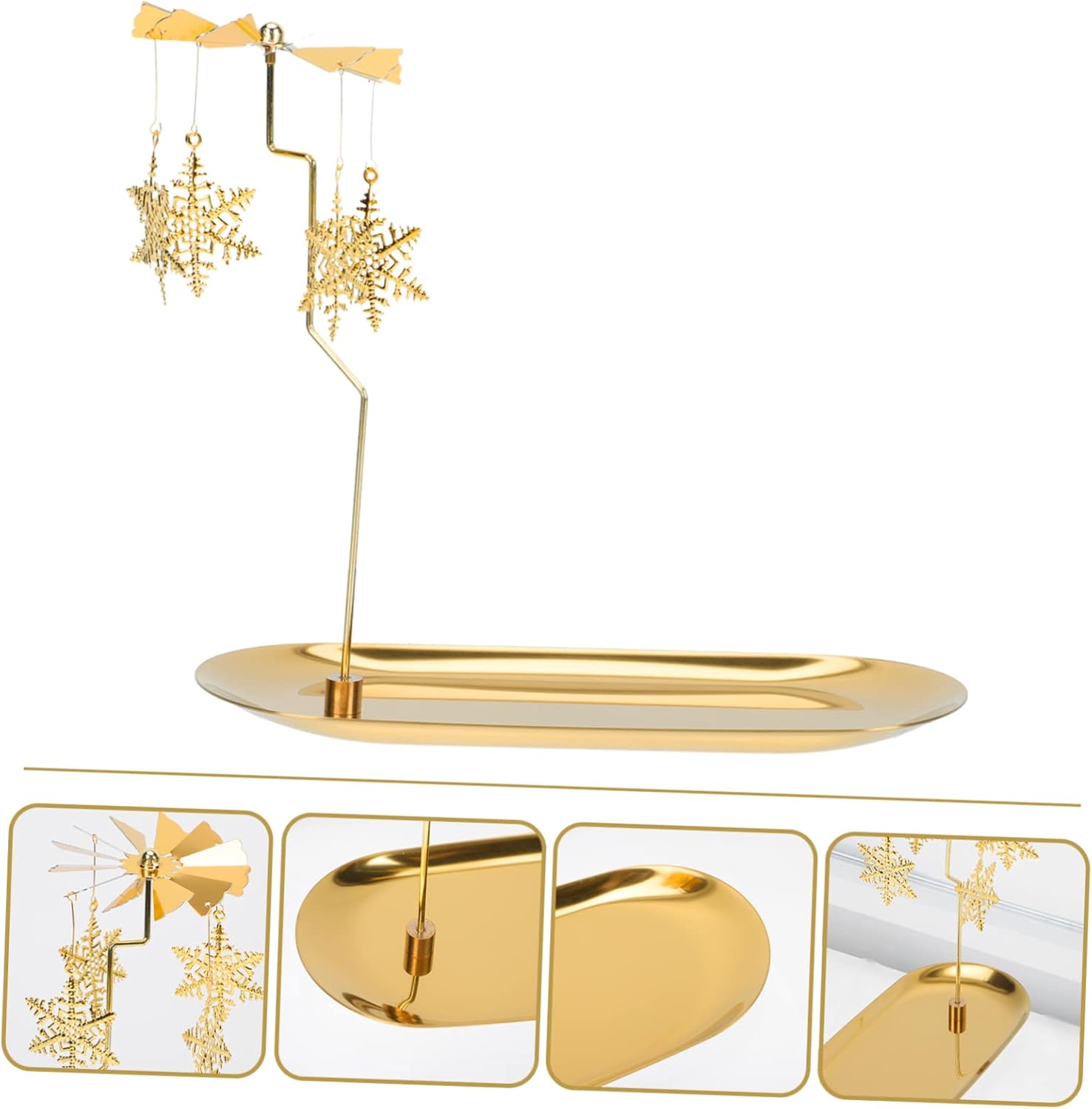 Elegant Gold Christmas Candleholder