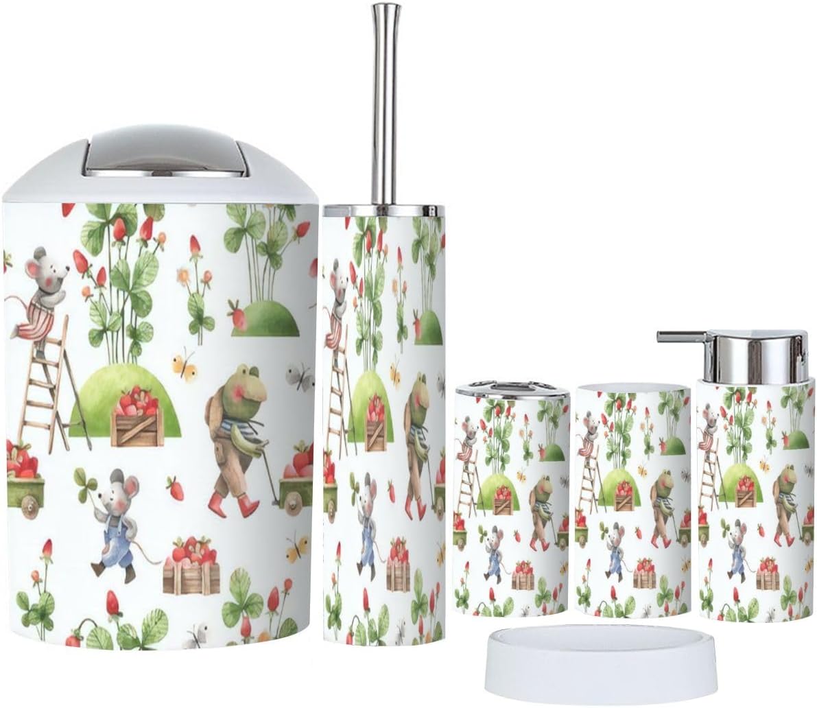 Bathroom Accessory Set by XNGJEMVWXO Cute Little Animals Deployment Tool Kit