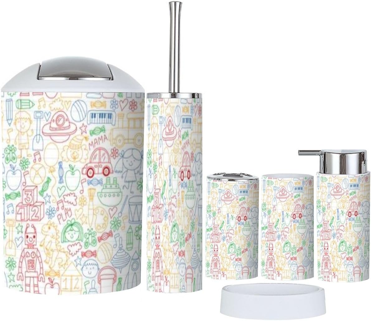 6-Piece Kids Bathroom Set with Style