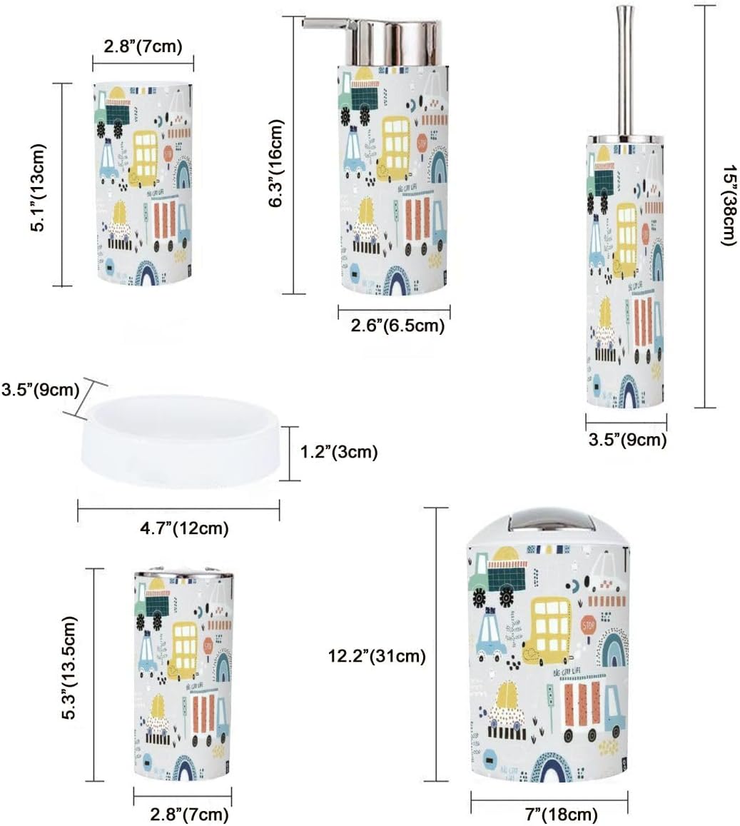 Bathroom Accessory Set Rainbow Road Design