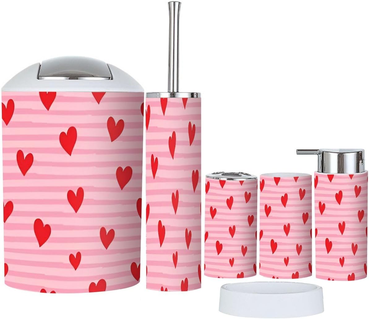 Stylish 6-Piece Bathroom Organizing Set