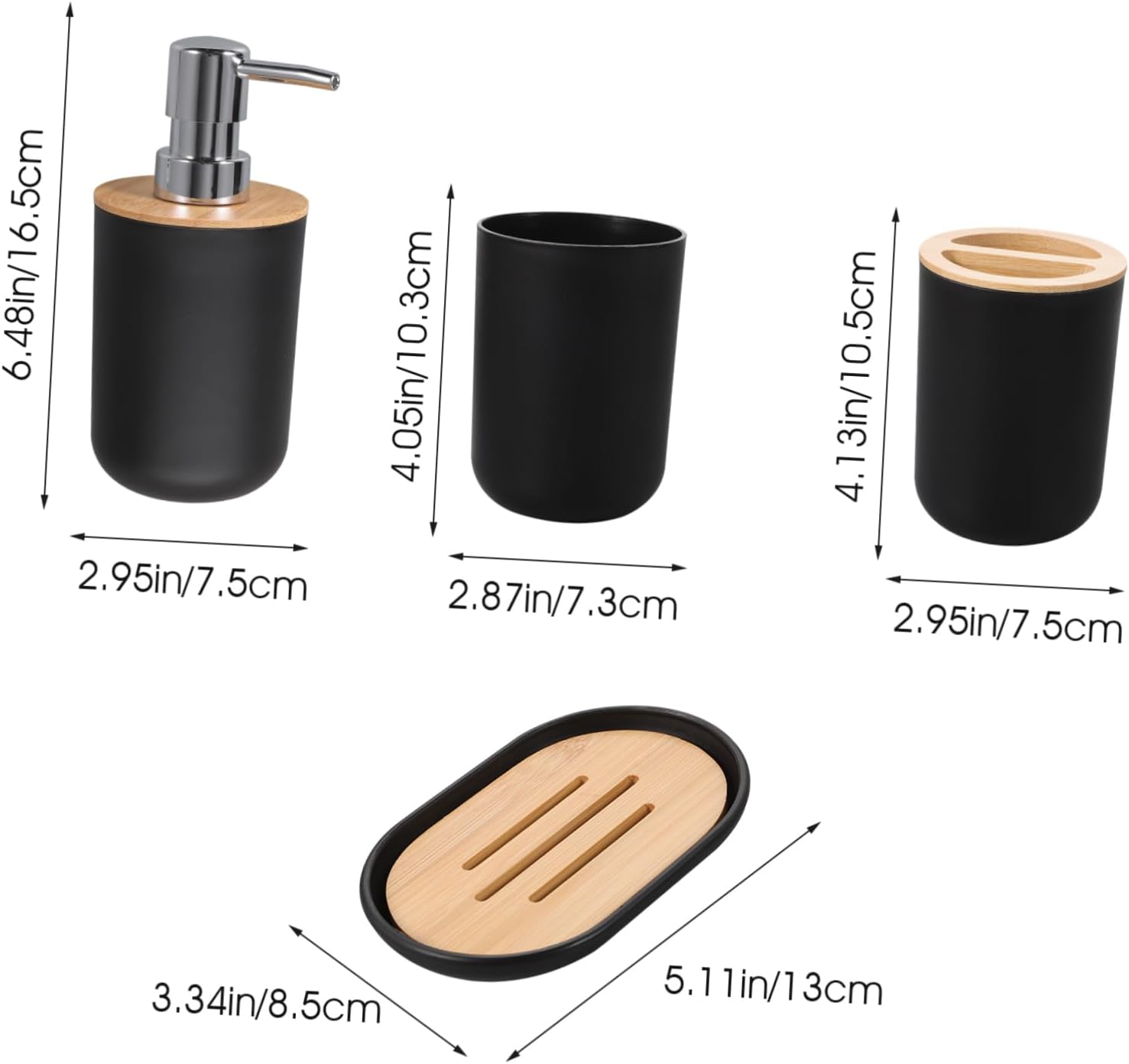 PRETTYZOOM Bathroom Accessories Set