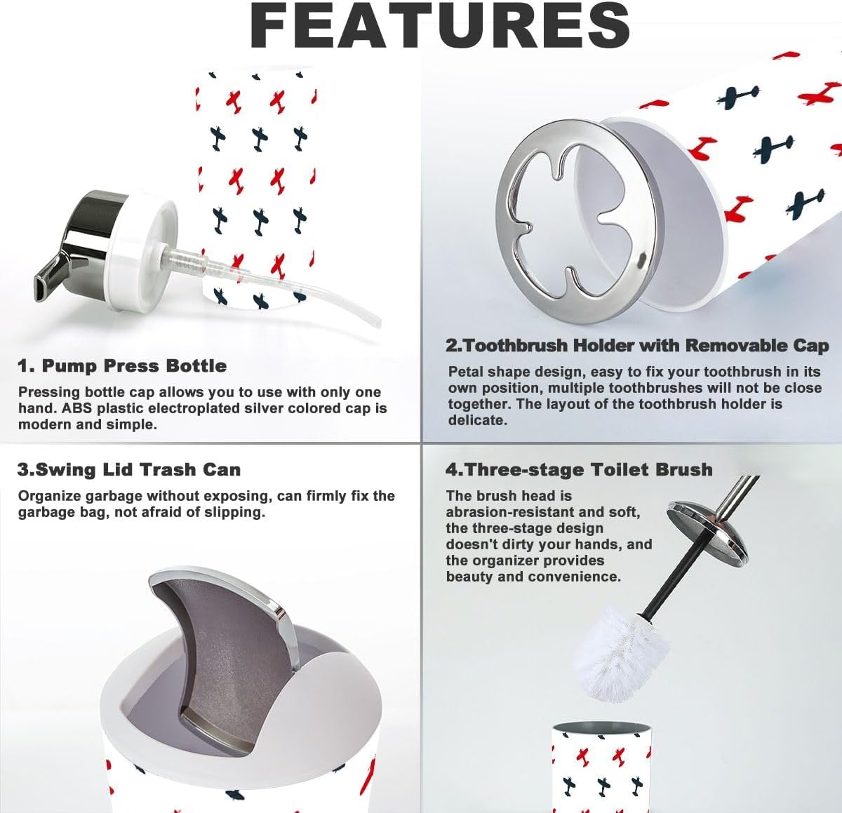 XNGJEMVWXO Bathroom Accessory Set 6 Piece