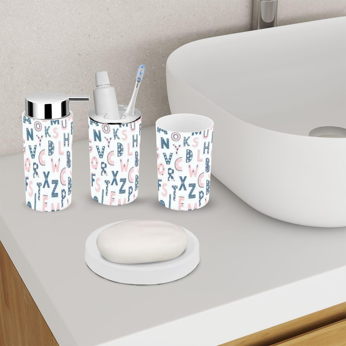Cute 6-Piece Bathroom Set for Home Use
