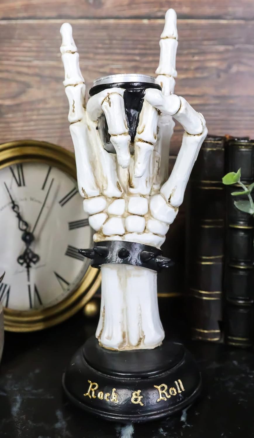 Artistic Statement Skeleton Rock Bracelet Polyresin Rock and Roll sculpture