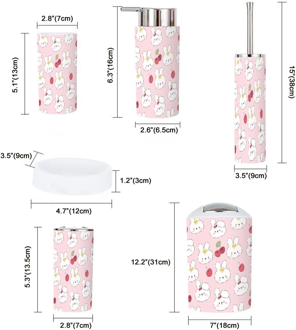 Adorable Kawaii Kids Bathroom Accessories Set