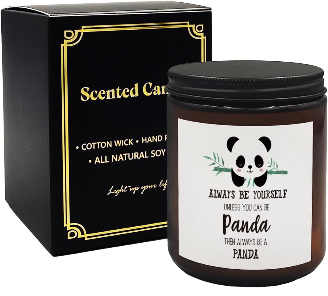 Inspirational Panda Scented Jar Candles for Women