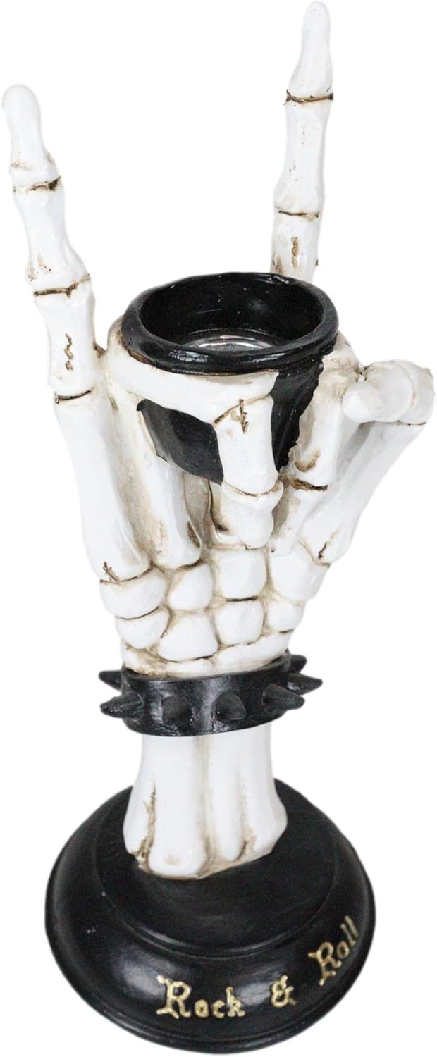 Artistic Statement Skeleton Rock Bracelet Polyresin Rock and Roll sculpture
