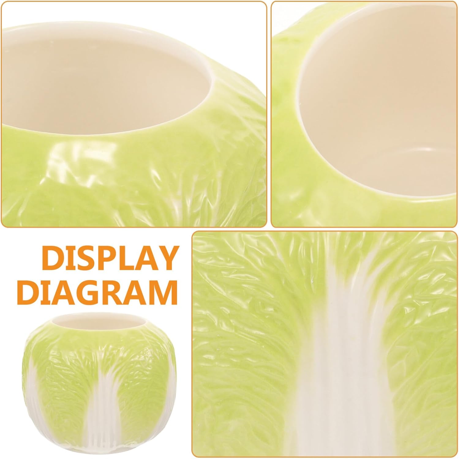 Unique Cabbage Shaped Ceramic Candle Holder for Tea Lights Desktop Centerpiecestylish Durable