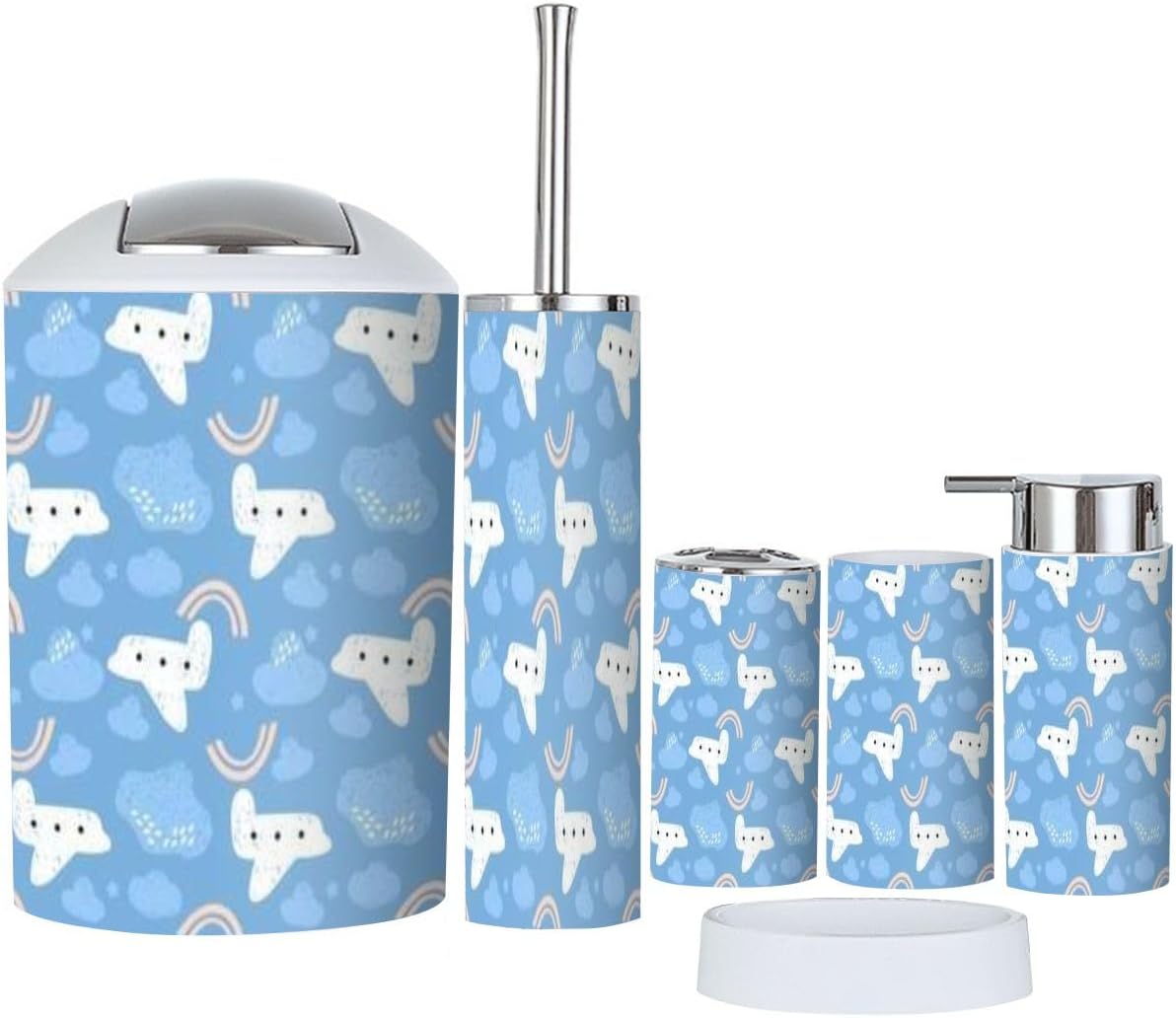 Scandinavian Style 6-Piece Bathroom Accessory Set