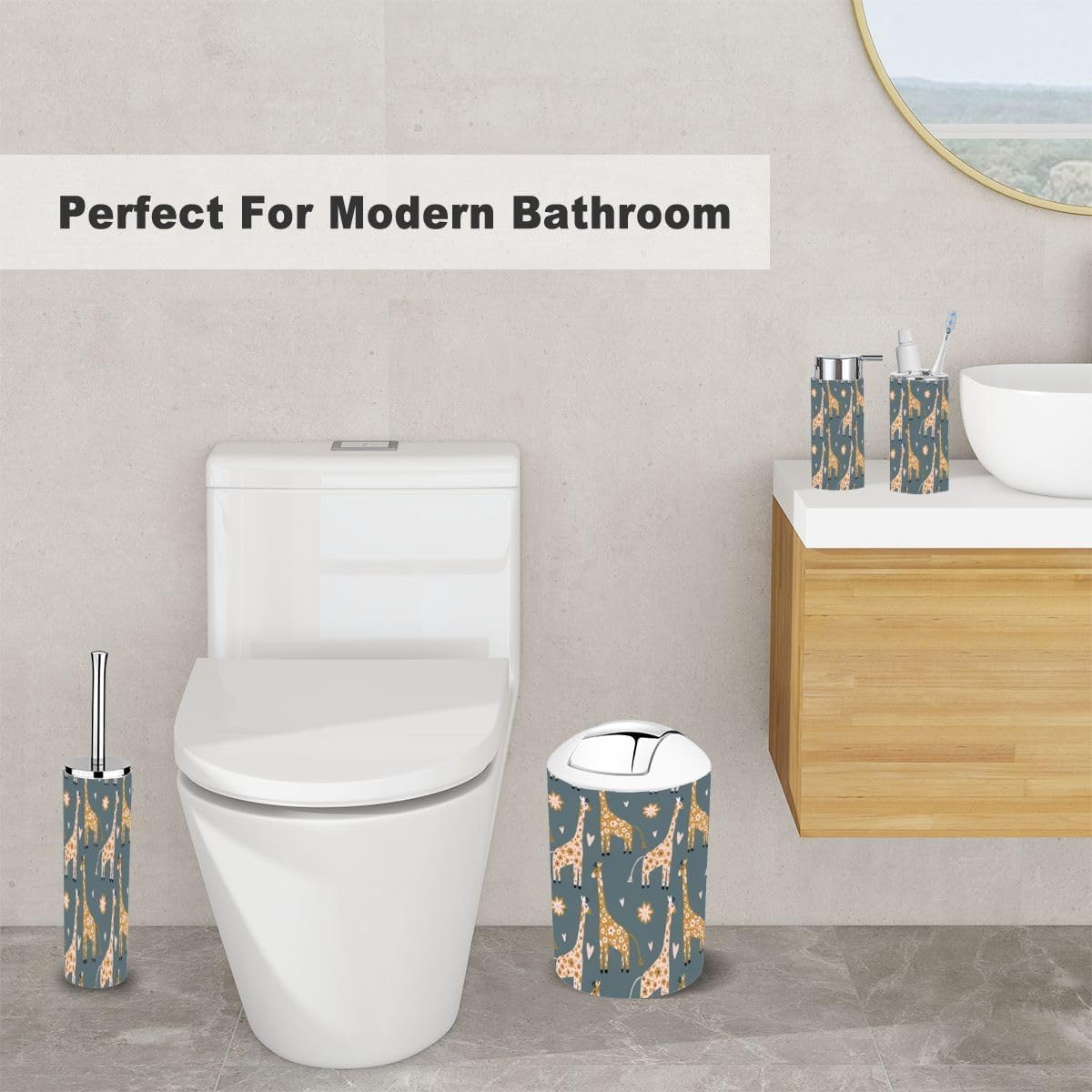 Sturdy Multi-Functional Bathroom Accessories Set for Home Kitchen