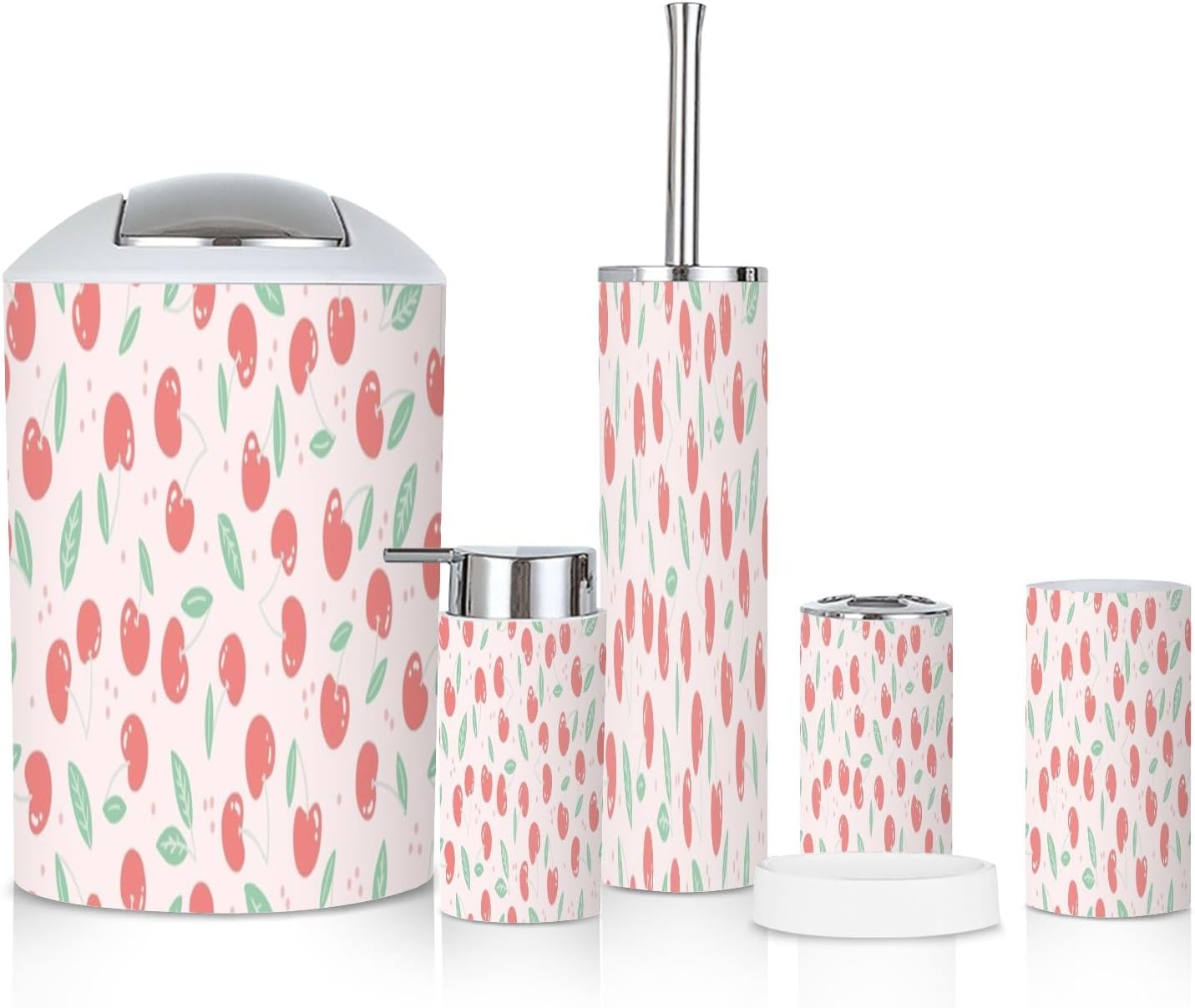 Bathroom Accessories Set Essential Pink Collection