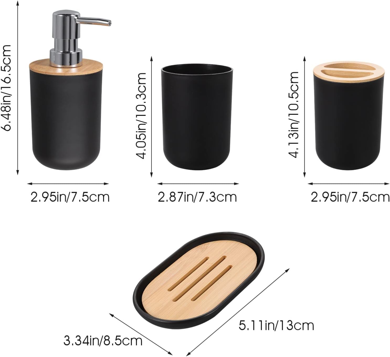 Stylish Bathroom Accessory Set 4-piece