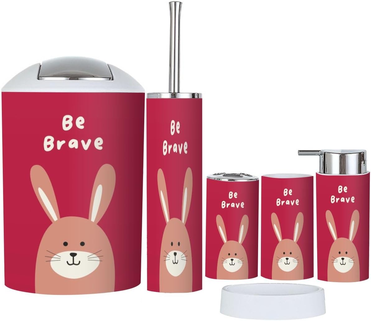 JBNJANKDAV 6-Piece Kids Bathroom Decor Set
