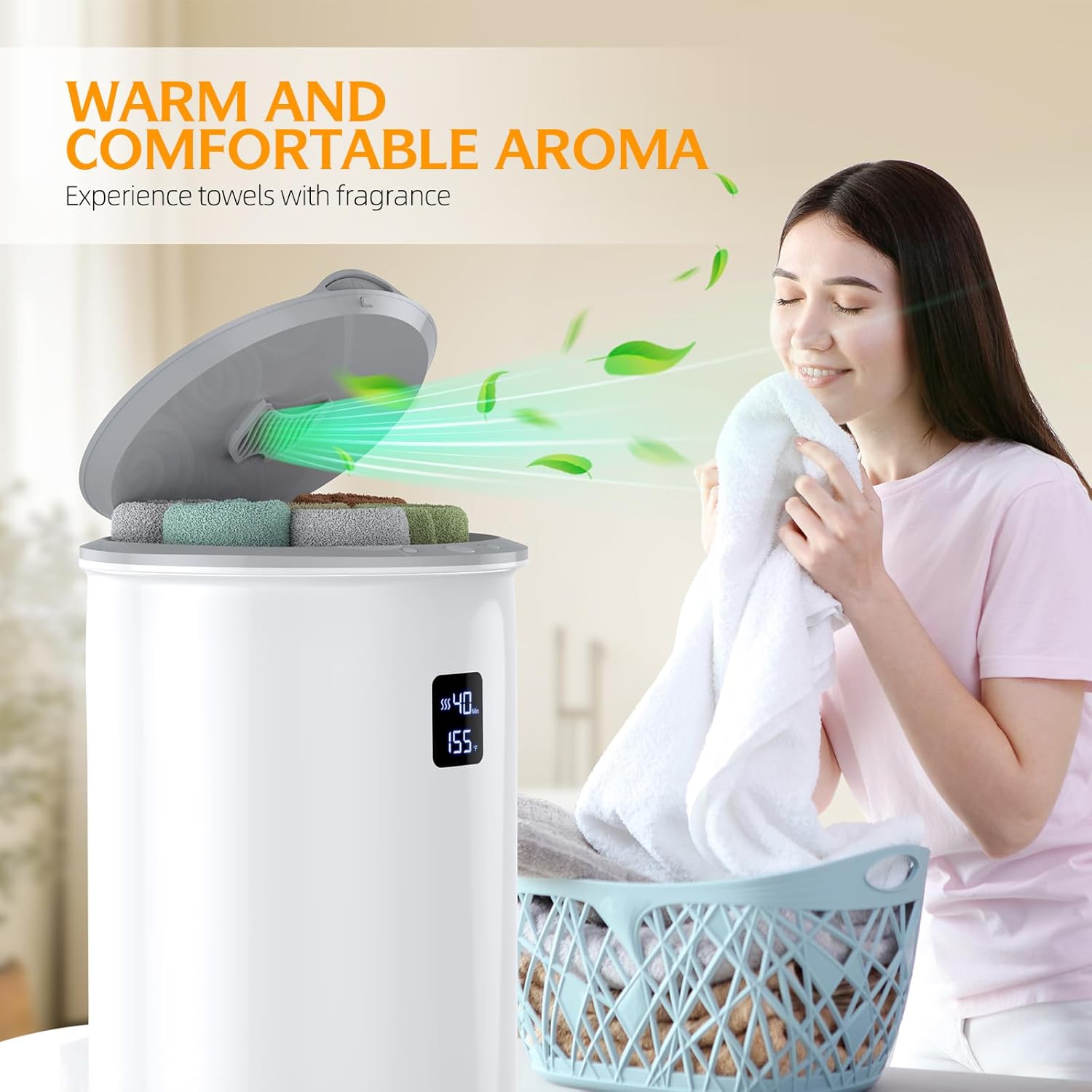 Luxury Bath Towel Warmer with Timer and LED Display