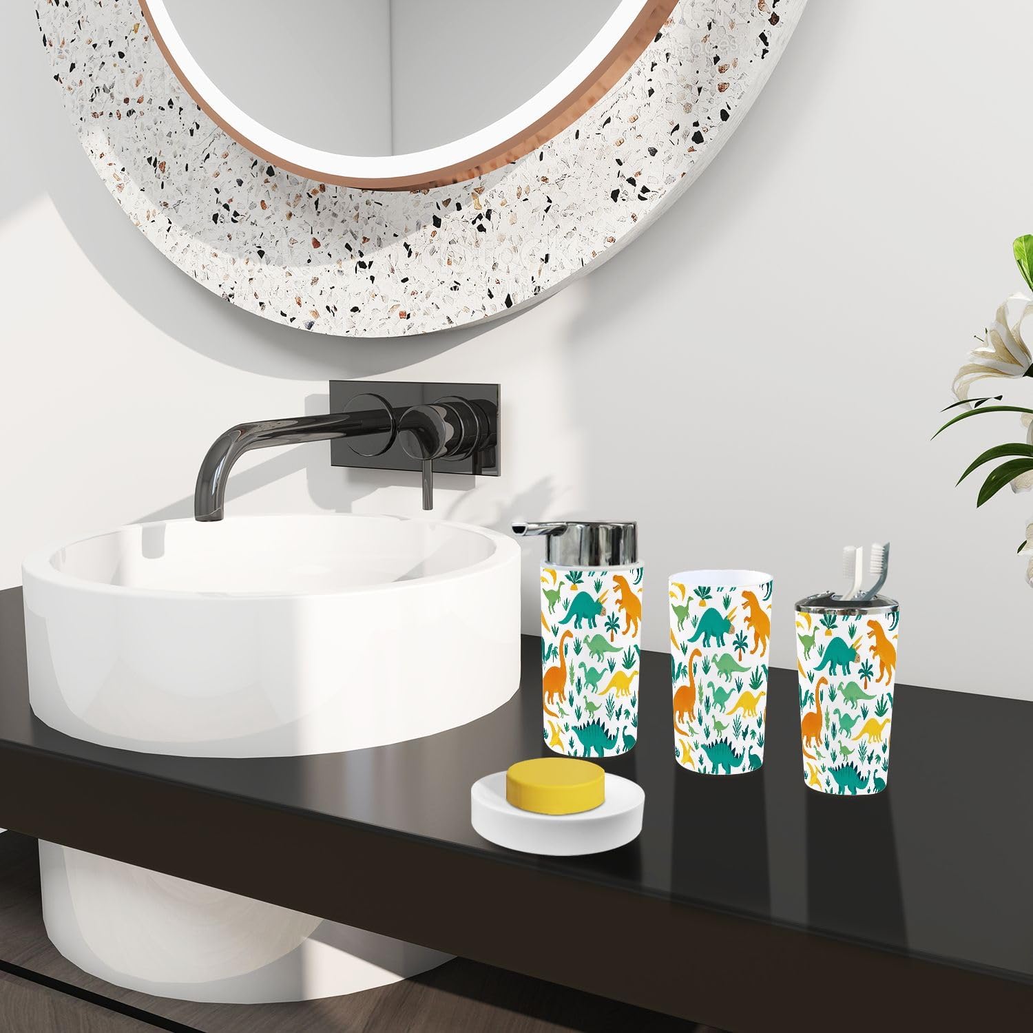 Boho Bathroom Accessory Set 6 Piece