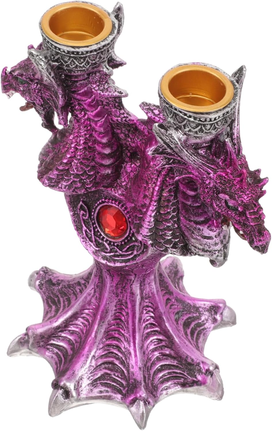 Halloween Alert Resin Dragon Candlestick Holder