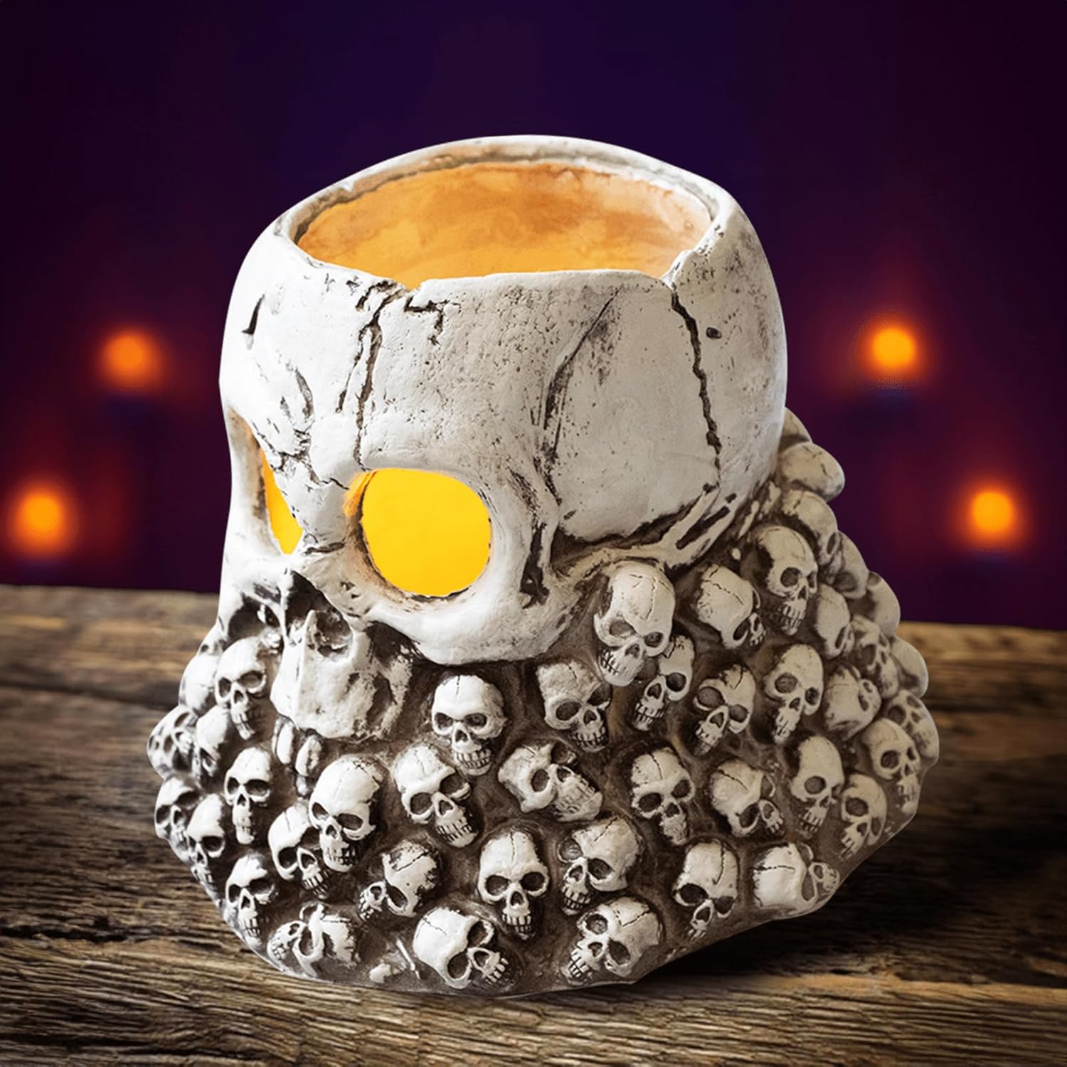 LED Skeleton Candle Holder