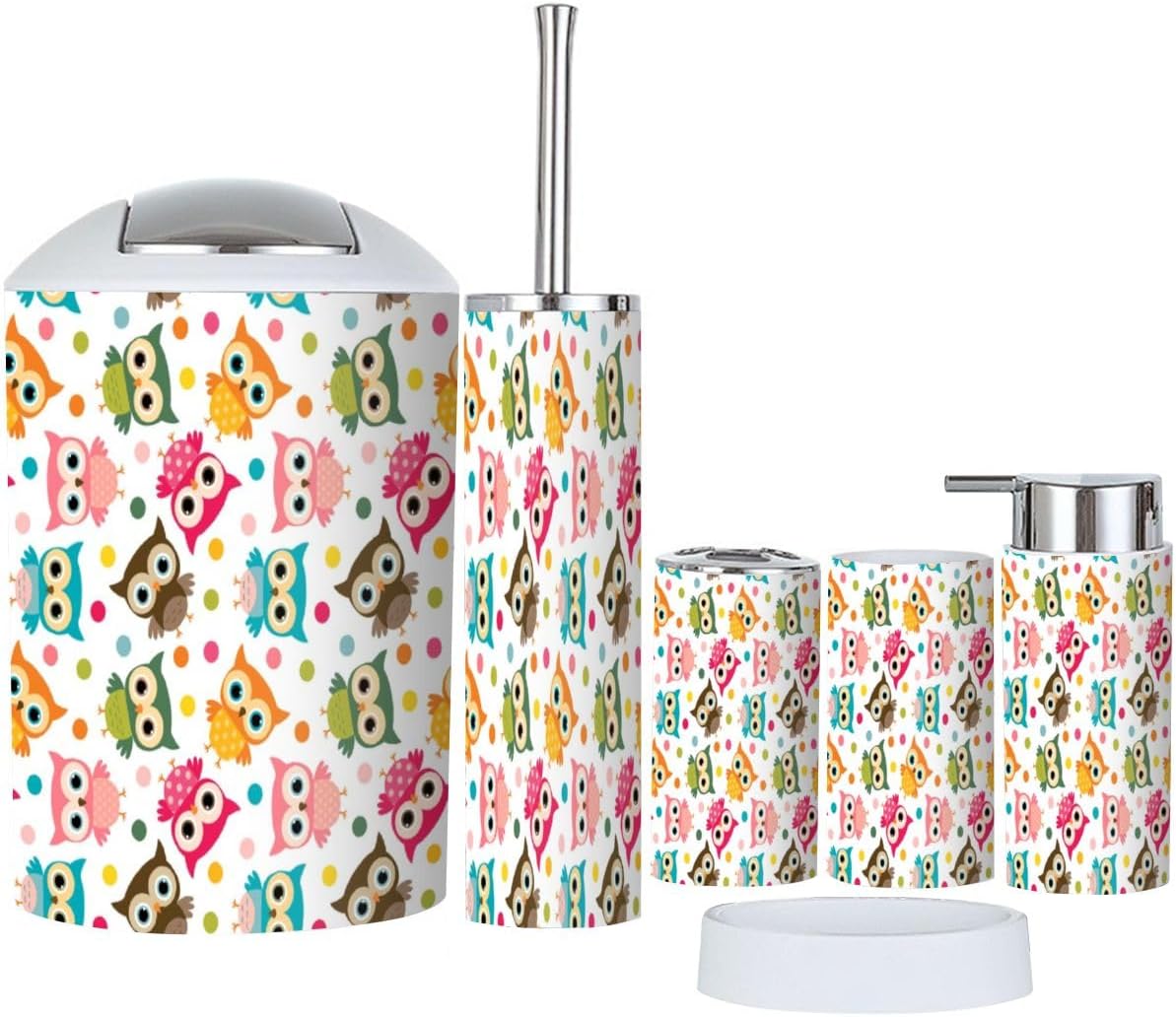 Stylish 6-Piece Bathroom Organizing Set for Adults Kids