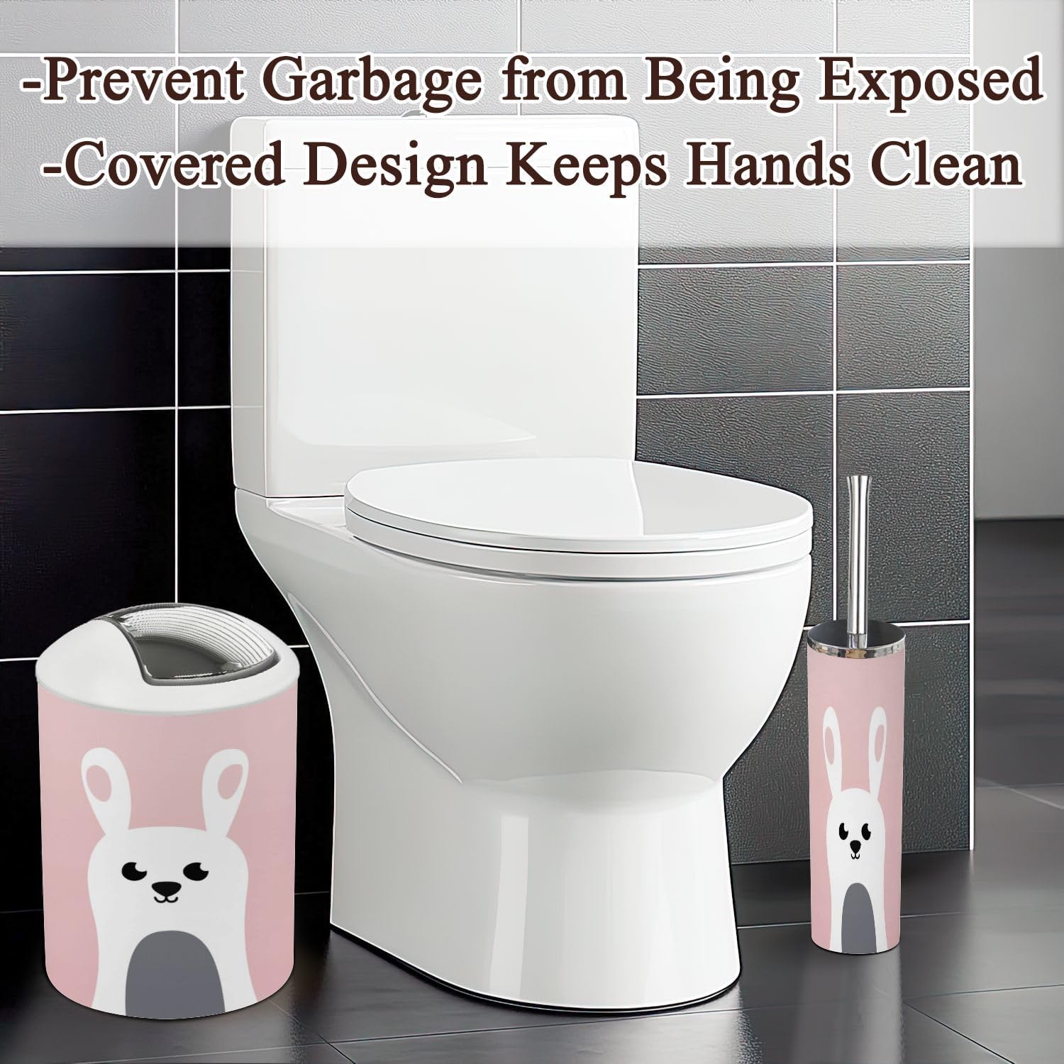 Durable 6-Piece Bathroom Accessories Set for Kids with Style