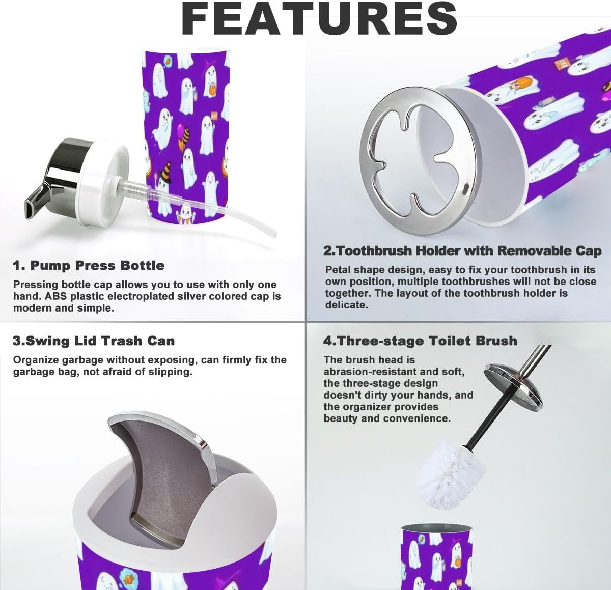 6-Piece Halloween Bathroom Set
