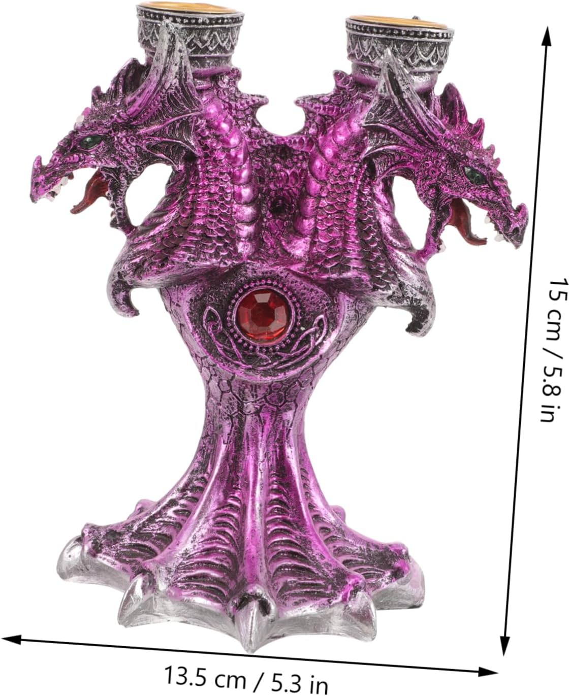 Cabilock Resin Gothic Halloween Dragon Stick Holder Candle