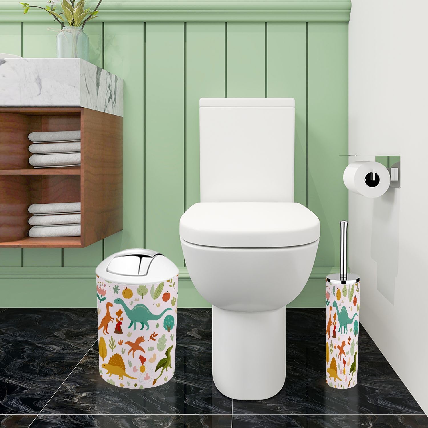 Cozy Boho Style Bathroom Accessory Set
