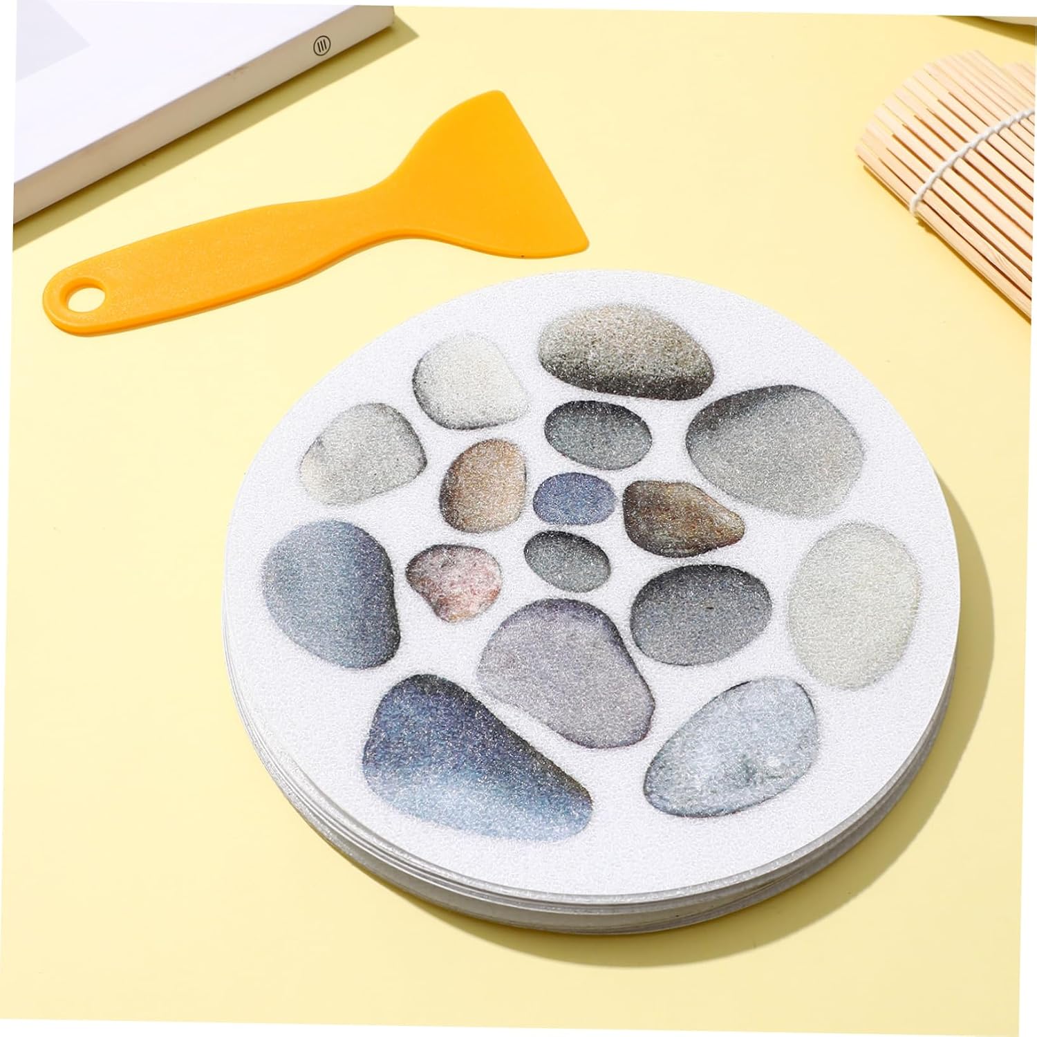 VOSAREA Diameter Stone Pattern Bath Slip Stickers
