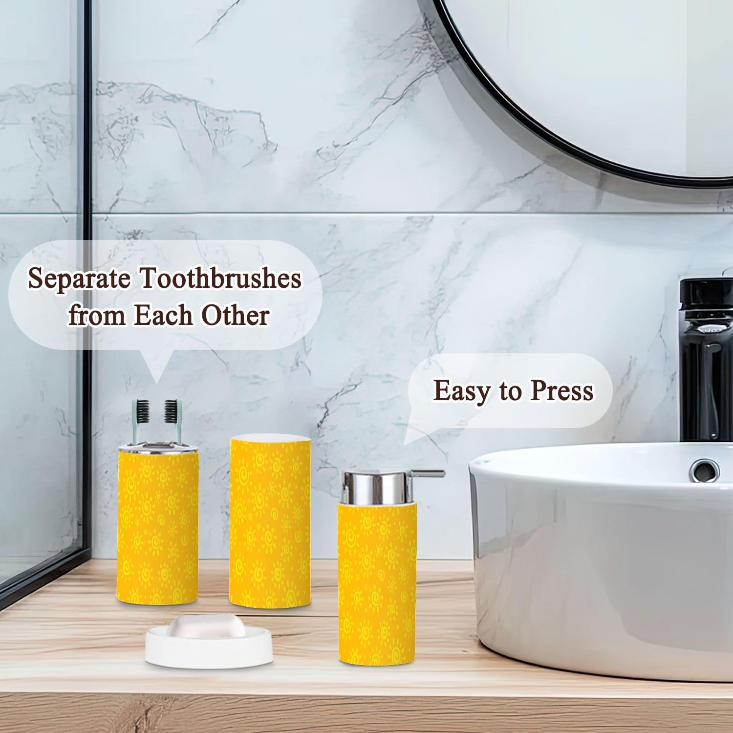 6-Piece Bathroom Set with versatile accessories for Home Use