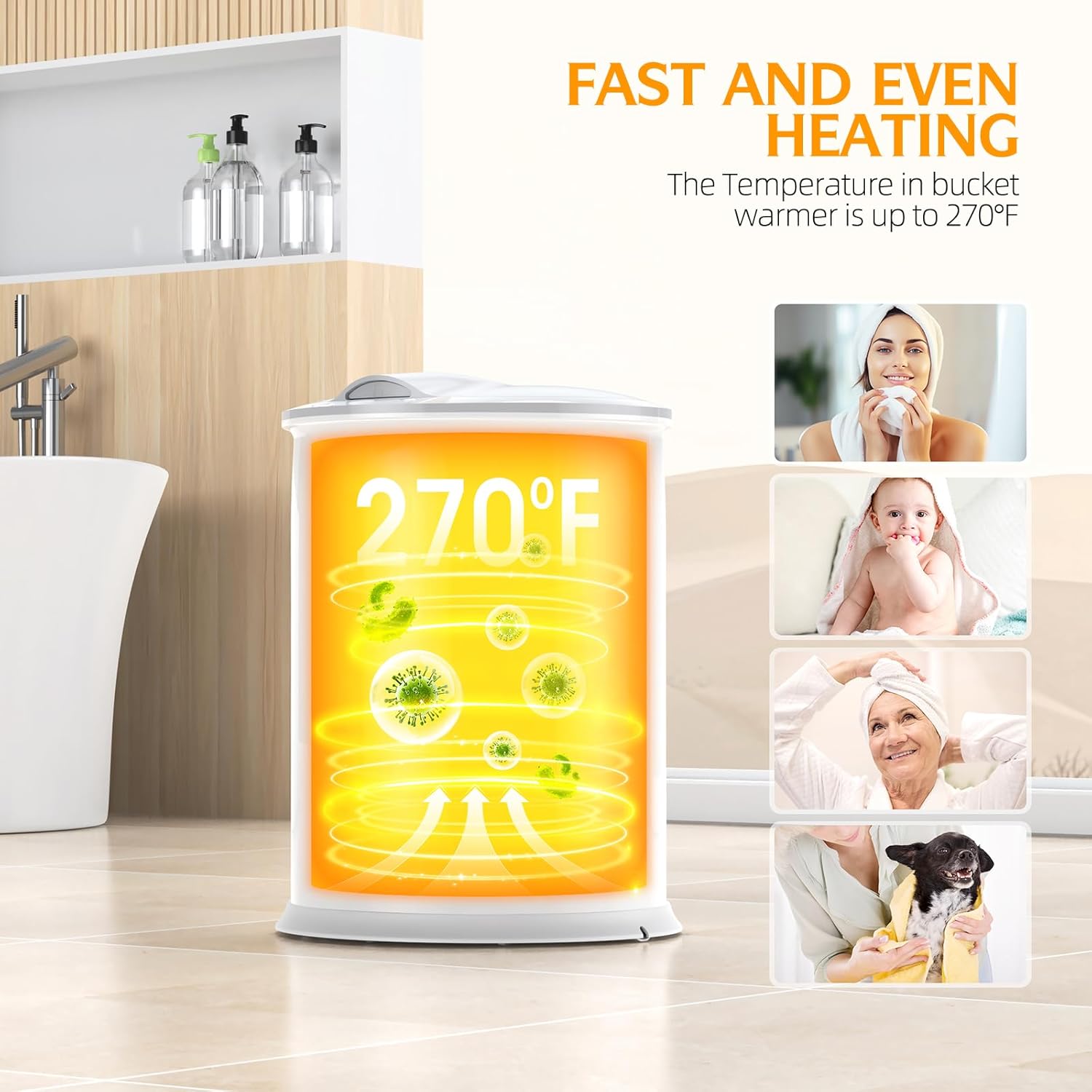 Luxury Bath Towel Warmer with Timer and LED Display
