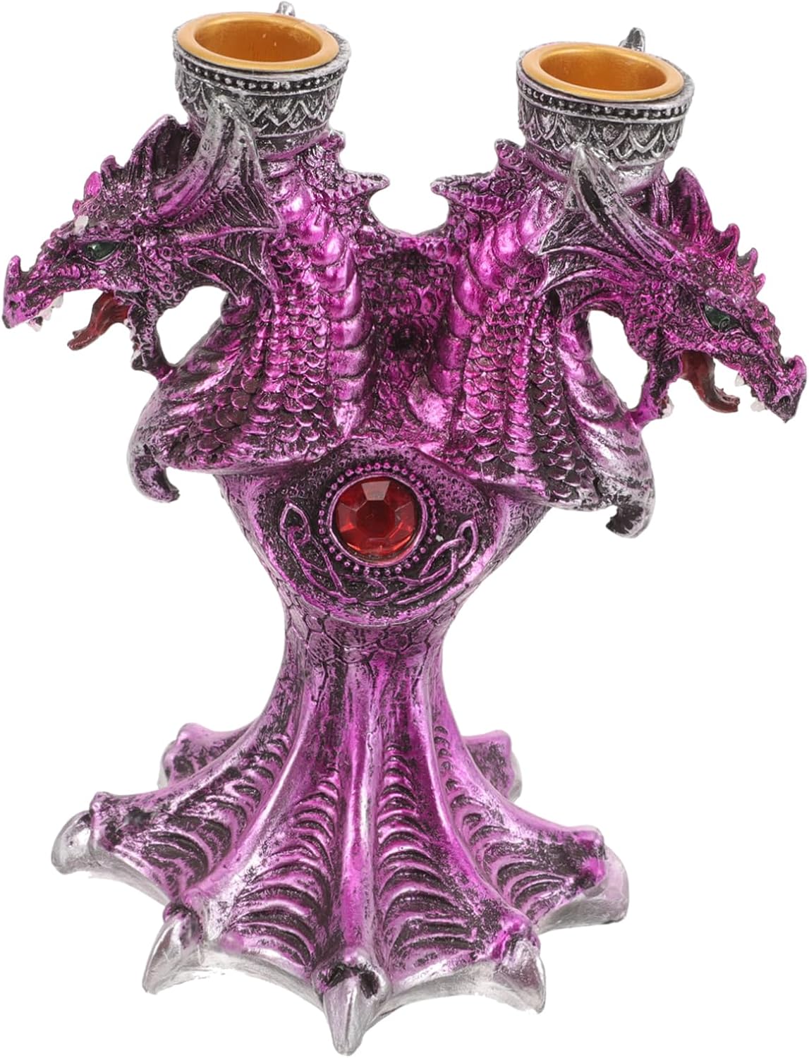 Cabilock Resin Gothic Halloween Dragon Stick Holder Candle