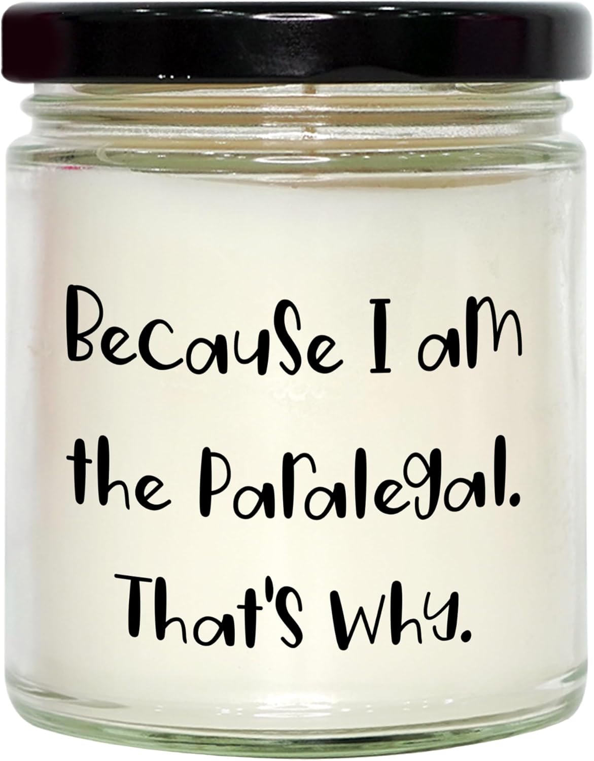 Funny Paralegal Quote Jar Candle - Vanilla Scent