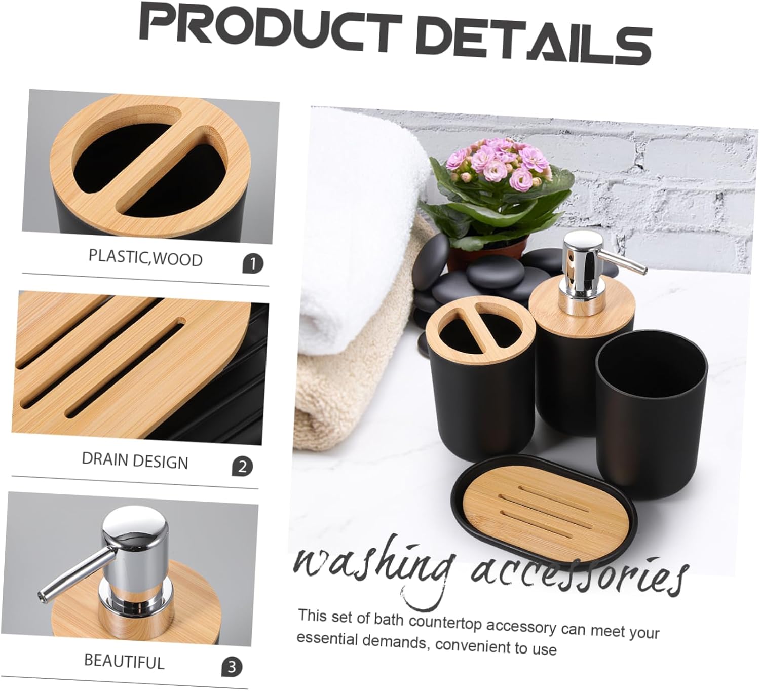Luxshiny Modern Mens Bathroom Accessories Set - Stylish and Updated