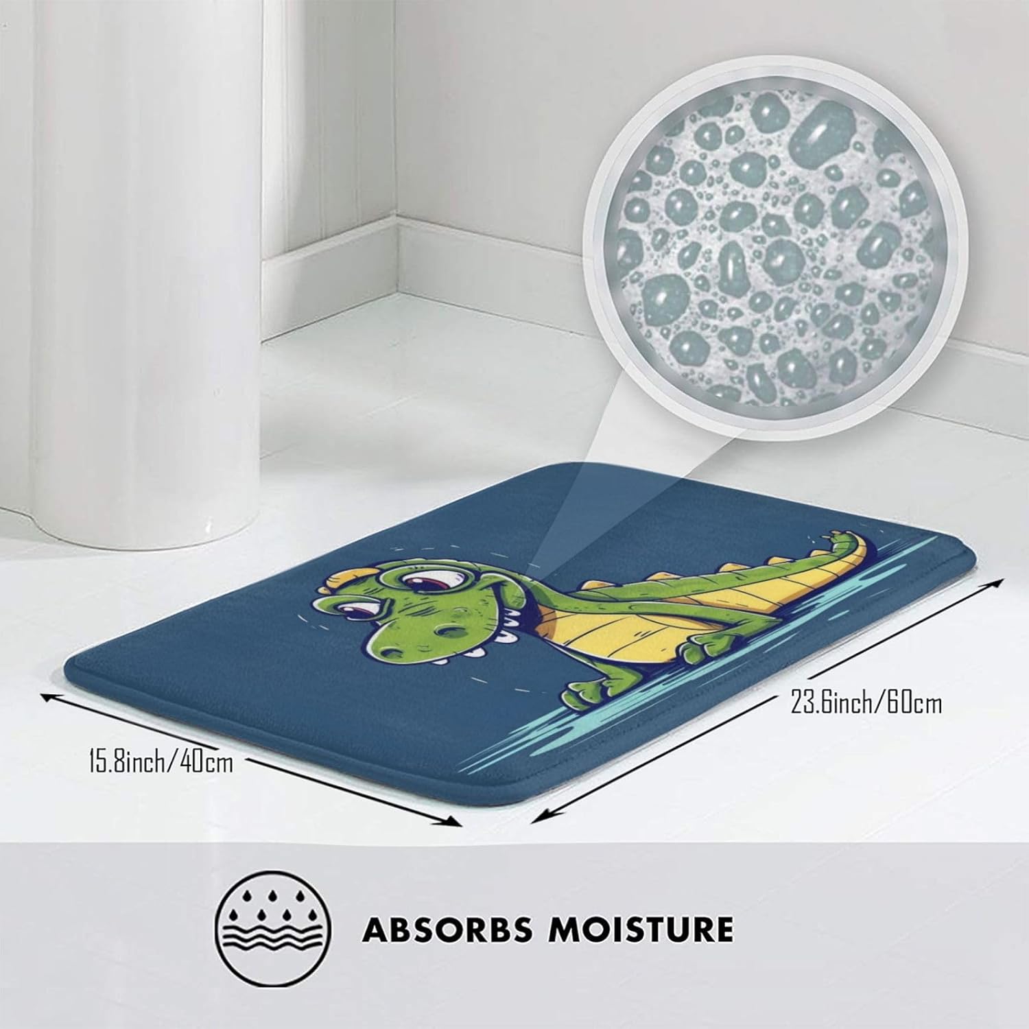 Welcome Home Mat Happy Crocodile Door Mat for Entryway