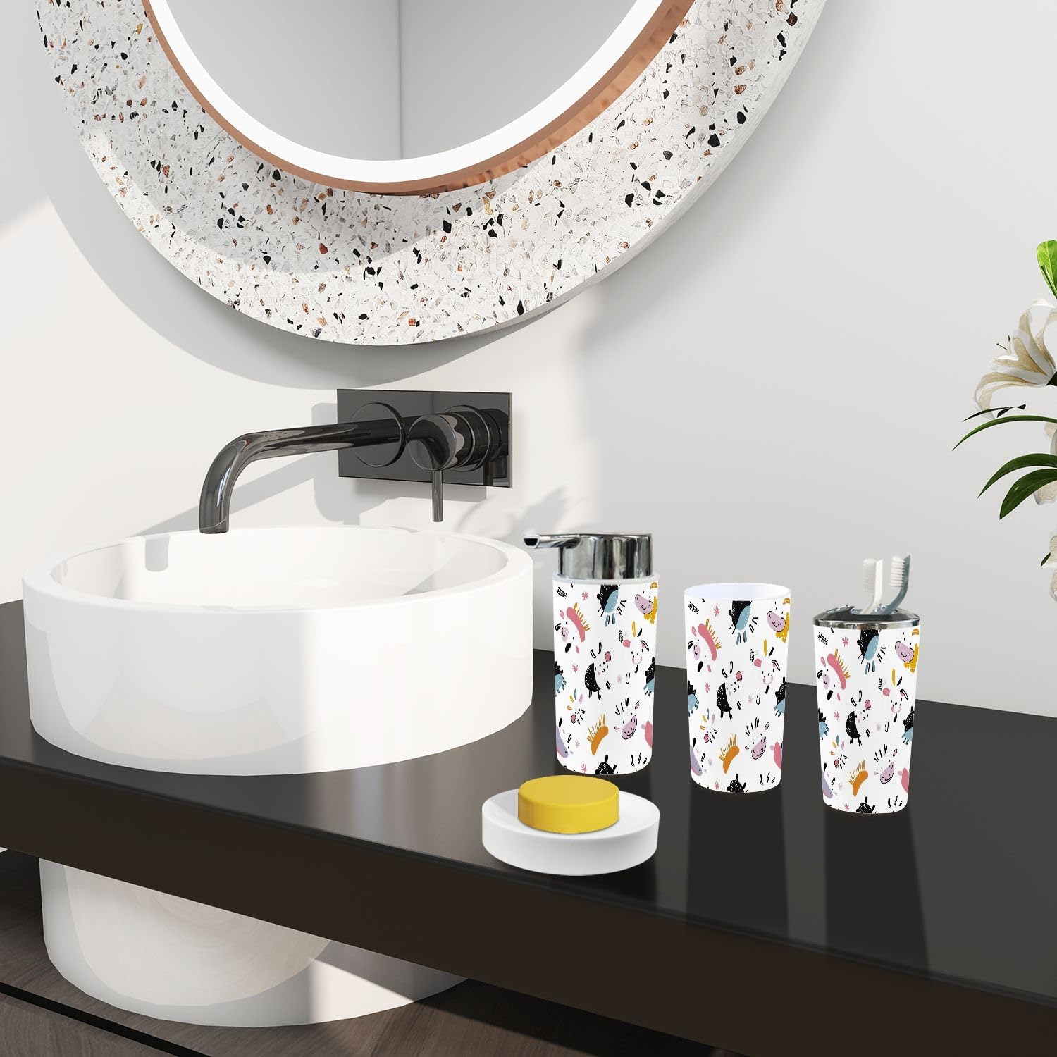 6-Piece Boho Kids Bathroom Set