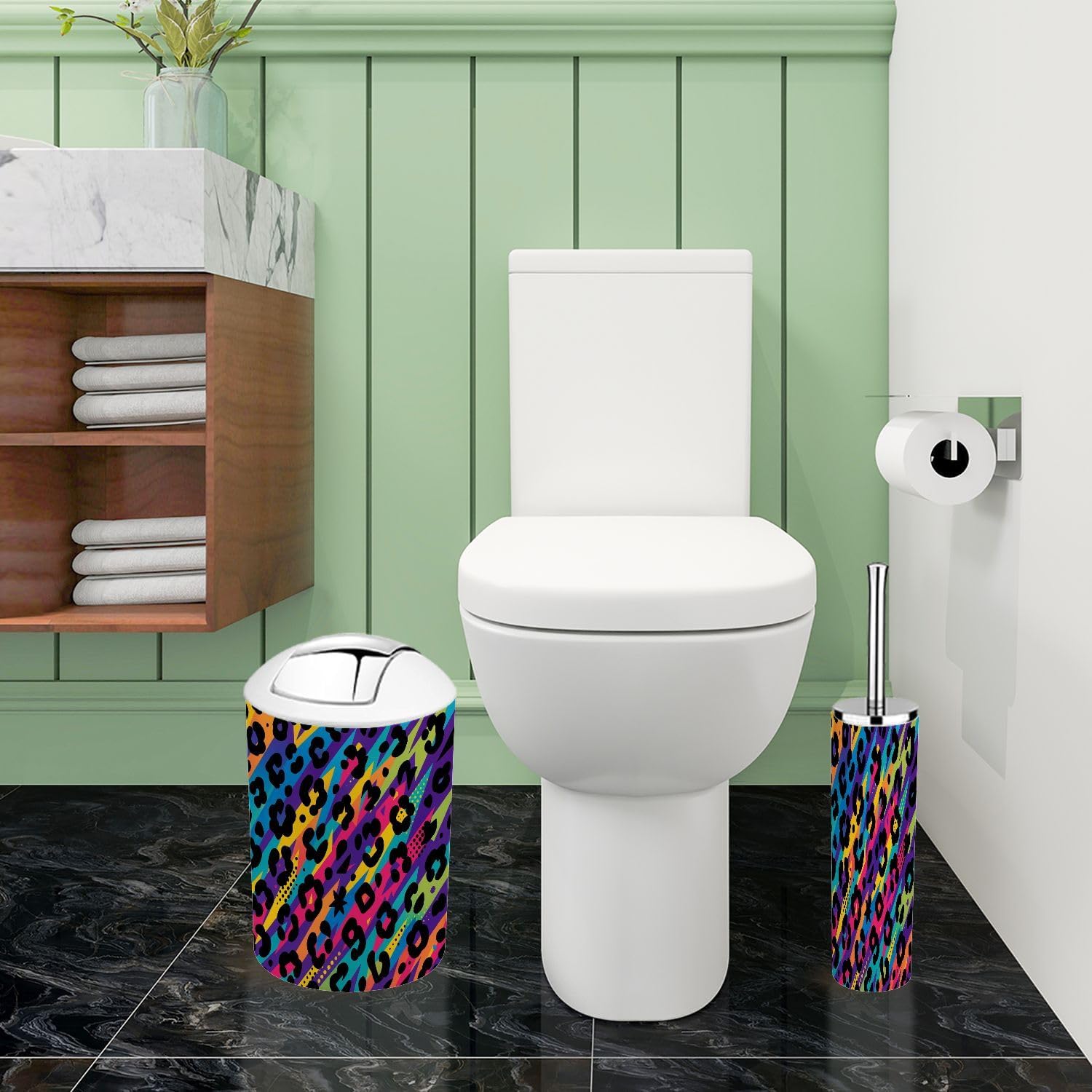 Bath 6-Piece Boho Set Leopard Print