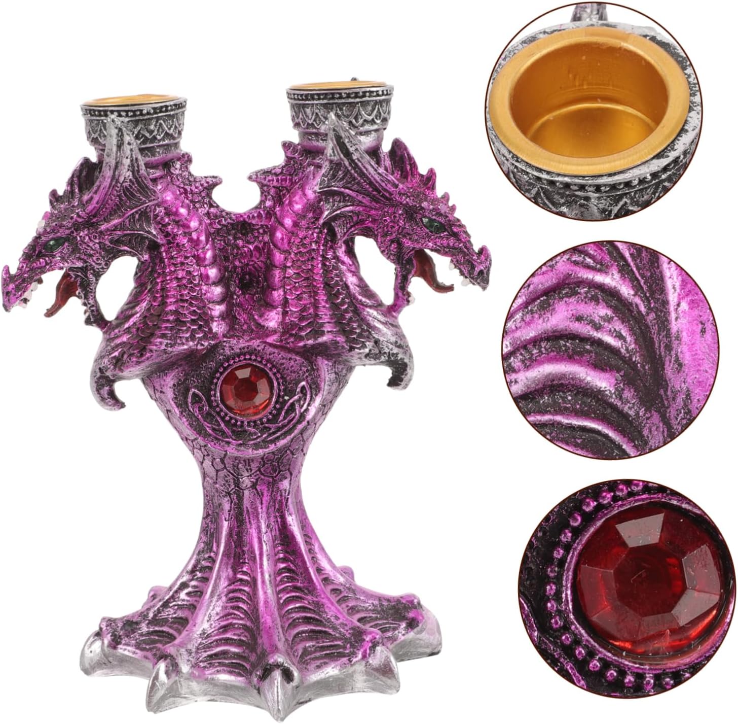 Halloween Battle Dragon Candlestick Stand