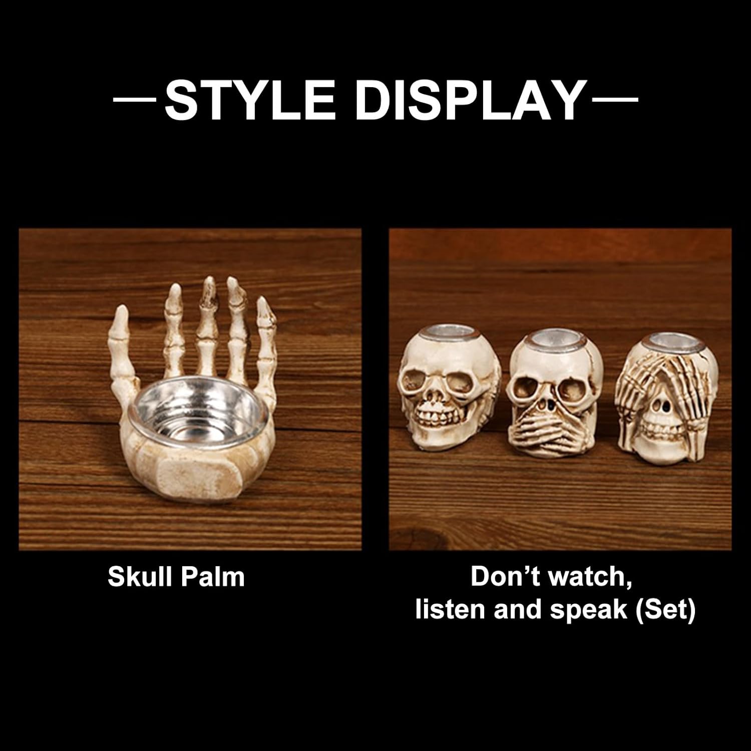 4pc Skeleton Candle Holder