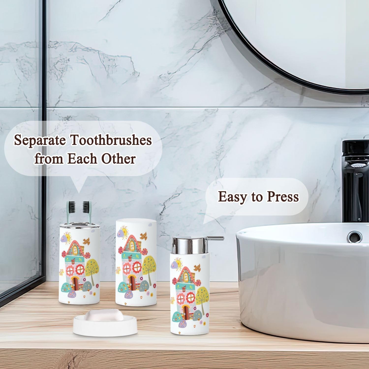 6-Piece Bathroom Set for Home Decor
