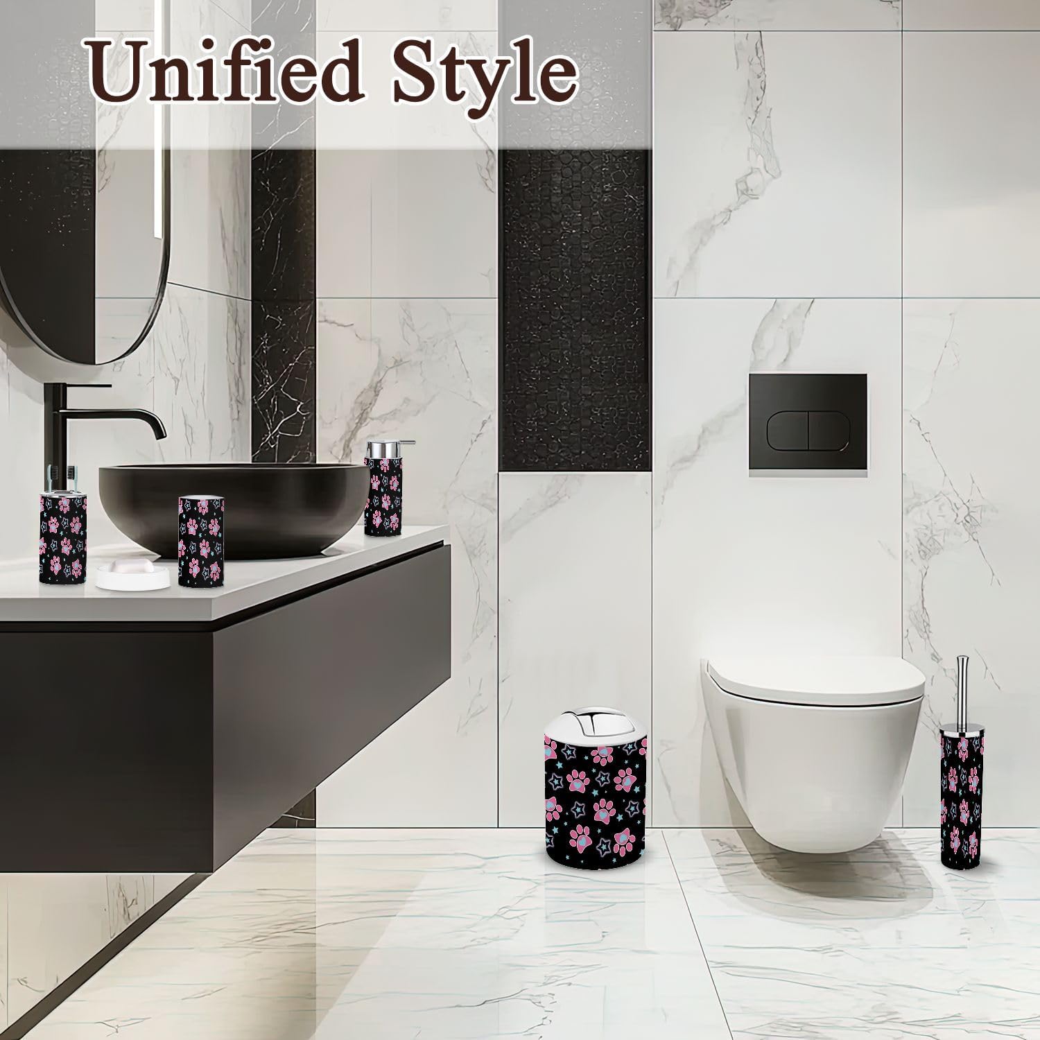 6-Piece Bathroom Set - Cute Functional for Every Space