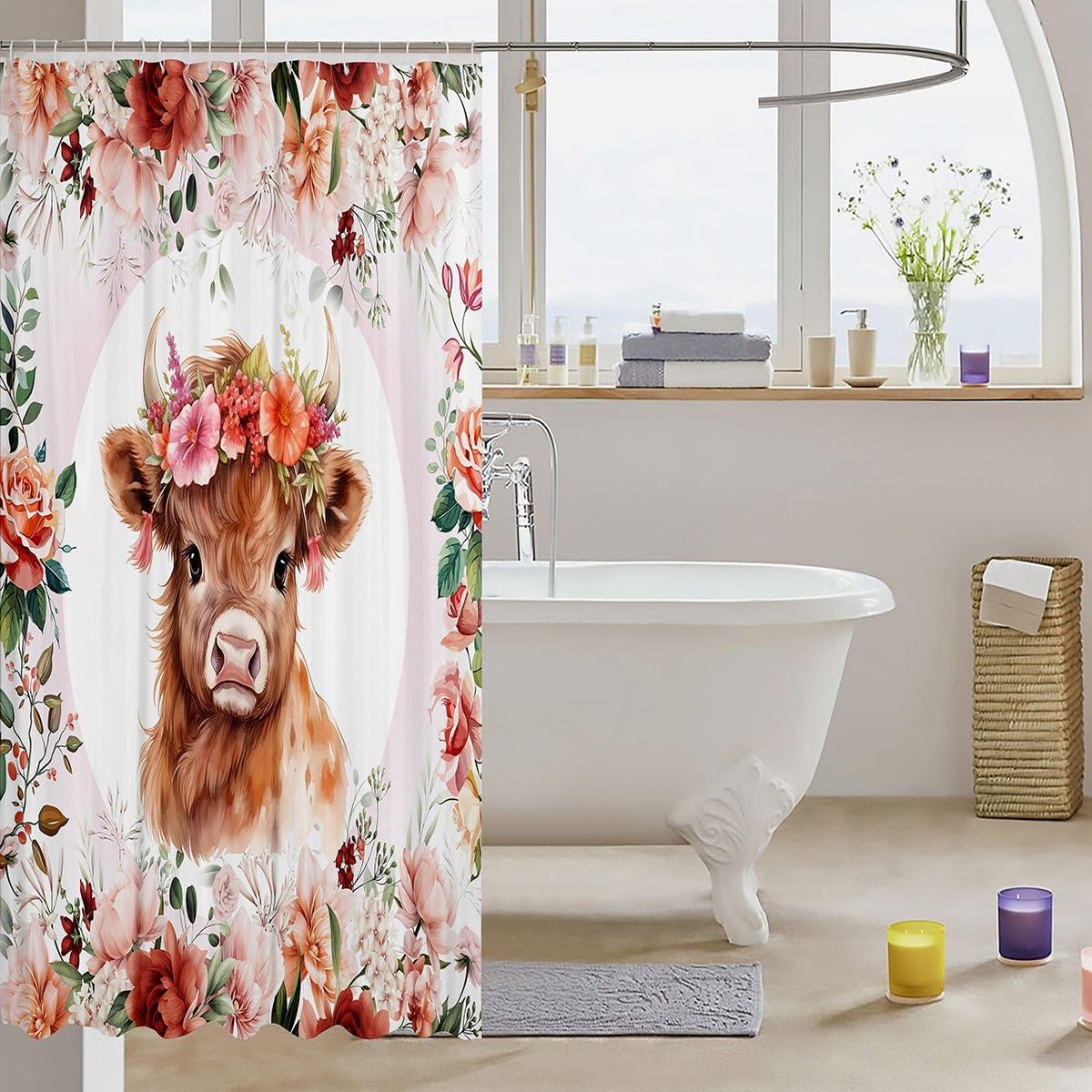 Feelyou Cute Highland Cow 72x72 inches