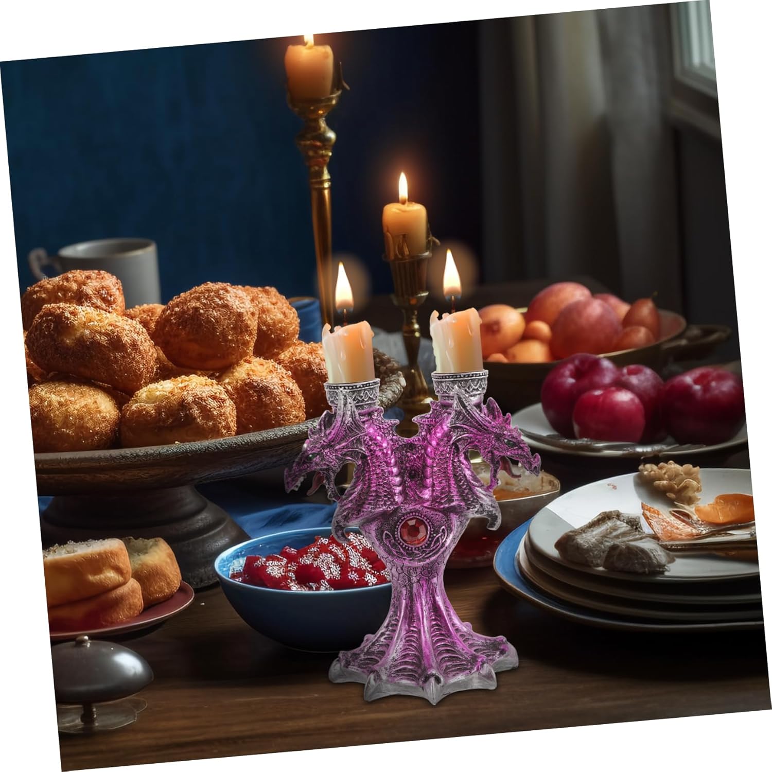 DECHOUS Halloween Dragon Candlestick Holder