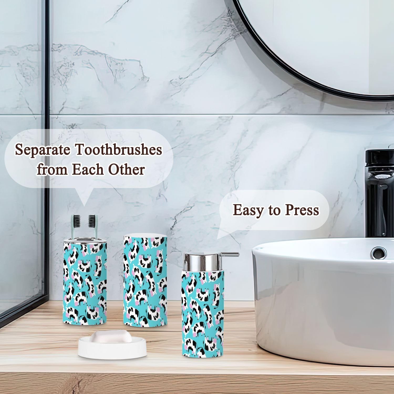 Charming 6-Piece Bathroom Set with Kids Design