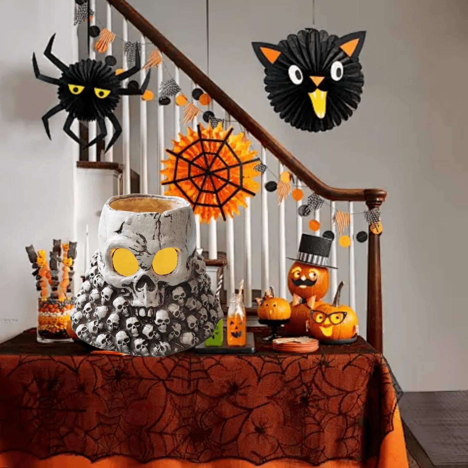 LED Skeleton Candle Holder