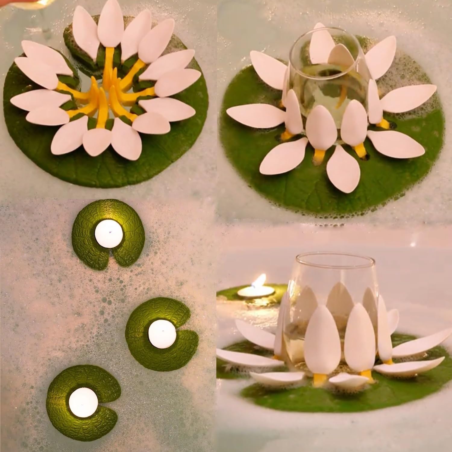 Bath Dela Lotuswine Candle Tealight Stand Relaxing Design